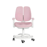 Modern Ergonomic Mesh Swivel Base Pink Office Chair Image - 8