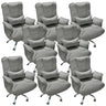 Modern Ergonomic Recliner Ivory Adjustable Office Chair Image - 10