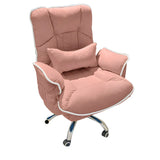 Modern Ergonomic Recliner Ivory Adjustable Office Chair Image - 12