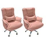 Modern Ergonomic Recliner Ivory Adjustable Office Chair Image - 14