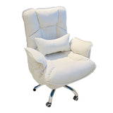 Modern Ergonomic Recliner Ivory Adjustable Office Chair Image - 20