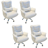 Modern Ergonomic Recliner Ivory Adjustable Office Chair Image - 22