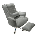 Modern Ergonomic Recliner Ivory Adjustable Office Chair Image - 25