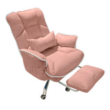 Modern Ergonomic Recliner Ivory Adjustable Office Chair Image - 30