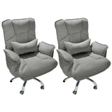 Modern Ergonomic Recliner Ivory Adjustable Office Chair Image - 4