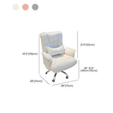 Modern Ergonomic Recliner Ivory Adjustable Office Chair Image - 40