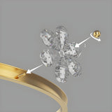 Modern Exquisite Crystal Garland Ceiling Fan with Light Image - 11