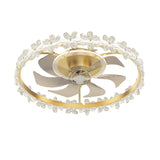 Modern Exquisite Crystal Garland Ceiling Fan with Light Image - 7