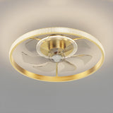 Modern Exquisite Crystal Garland Ceiling Fan with Light Image - 8