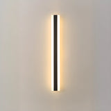 Modern External Vertical Black Metal Wall Lights Image - 10