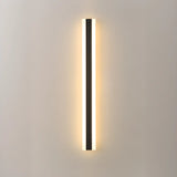 Modern External Vertical Black Metal Wall Lights Image - 11