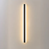 Modern External Vertical Black Metal Wall Lights Image - 12