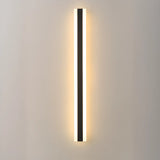 Modern External Vertical Black Metal Wall Lights Image - 13