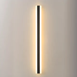 Modern External Vertical Black Metal Wall Lights Image - 14