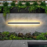 Modern External Vertical Black Metal Wall Lights Image - 2