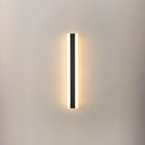 Modern External Vertical Black Metal Wall Lights Image - 7