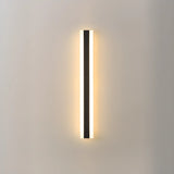 Modern External Vertical Black Metal Wall Lights Image - 9