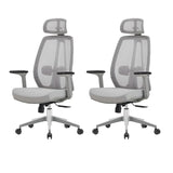 Modern Fabric Adjustable Wheels Ergonomic Office Chair Image - 13