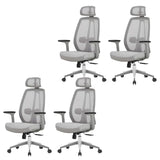 Modern Fabric Adjustable Wheels Ergonomic Office Chair Image - 16