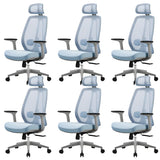 Modern Fabric Adjustable Wheels Ergonomic Office Chair Image - 8