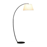 Modern Fabric Barrel Arched Standing Floor Lamp Image - 5