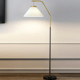 Modern Fabric Barrel Living Room Metal Floor Lamp Image - 10