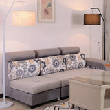 Modern Fabric Barrel Living Room Metal Floor Lamp Image - 3