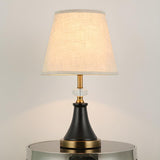 Modern Fabric Cylinder Shade Conical Base Table Lamp Image - 15