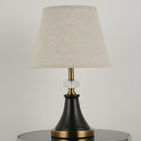 Modern Fabric Cylinder Shade Conical Base Table Lamp Image - 7