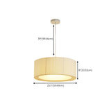 Modern Fabric Drum Pendant Light Chandelier Flexible Length Image - 13