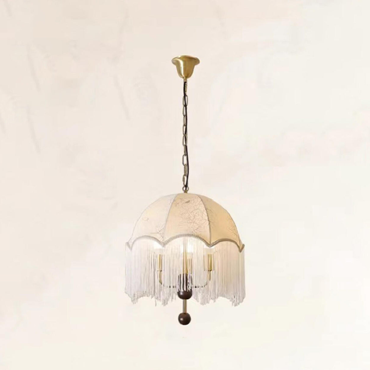 Modern Fabric Lantern Chandelier Adjustable Height Image - 11