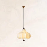 Modern Fabric Lantern Chandelier Adjustable Height Image - 13