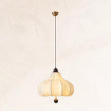 Modern Fabric Lantern Chandelier Adjustable Height Image - 15