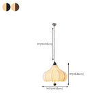 Modern Fabric Lantern Chandelier Adjustable Height Image - 18