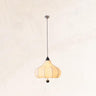 Modern Fabric Lantern Chandelier Adjustable Height Image - 2