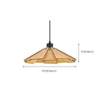 Modern Fan Shape Solid Wood Conical Pendant Light Image - 12