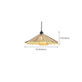 Modern Fan Shape Solid Wood Conical Pendant Light Image - 13