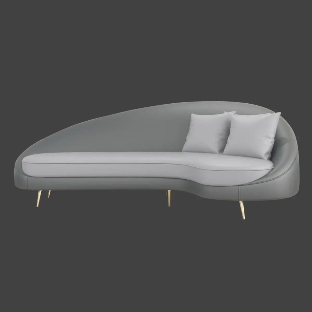 Modern Faux Leather Upholstered Right-Arm Chaise Image - 11