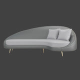 Modern Faux Leather Upholstered Right-Arm Chaise Image - 11