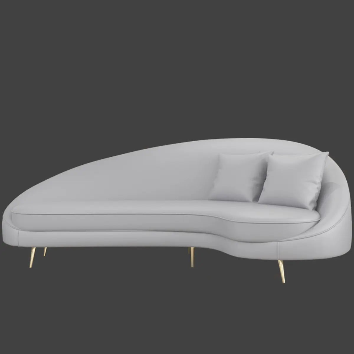 Modern Faux Leather Upholstered Right-Arm Chaise Image - 3