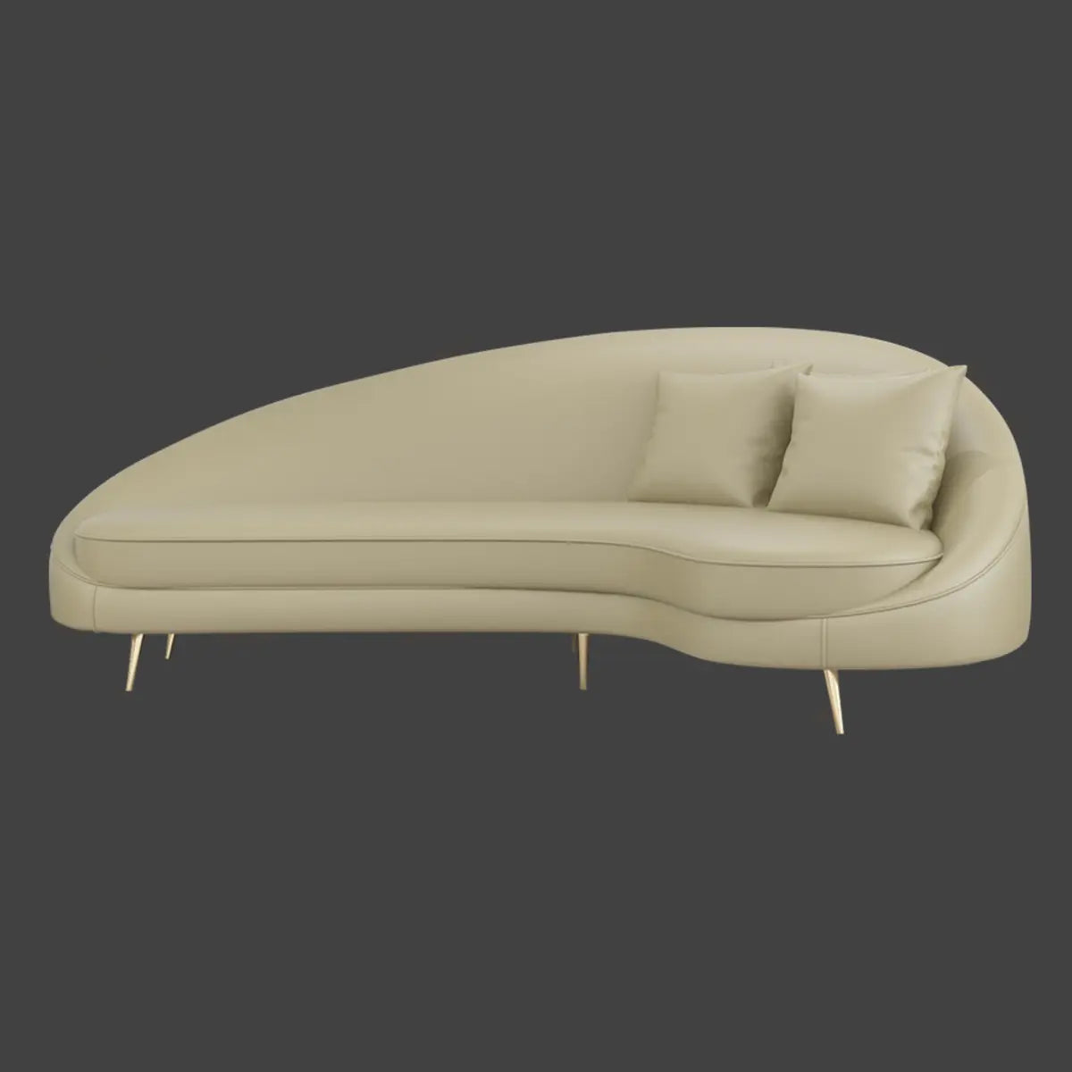 Modern Faux Leather Upholstered Right-Arm Chaise Image - 5