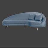 Modern Faux Leather Upholstered Right-Arm Chaise Image - 7