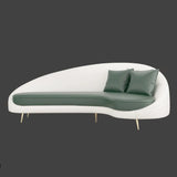 Modern Faux Leather Upholstered Right-Arm Chaise Image - 9