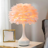 Modern Feather Vase Table Lamp for Bedroom Decoration Image - 3