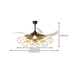 Modern Firefly Chandelier Fan with Multiple Lights Image - 13