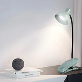 Modern Flexible Clip-On Desk Lamp Light Green Image - 18