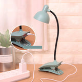 Modern Flexible Clip-On Desk Lamp Light Green Image - 8