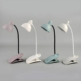 Modern Flexible Clip-On Desk Lamp Light Green Image - 9