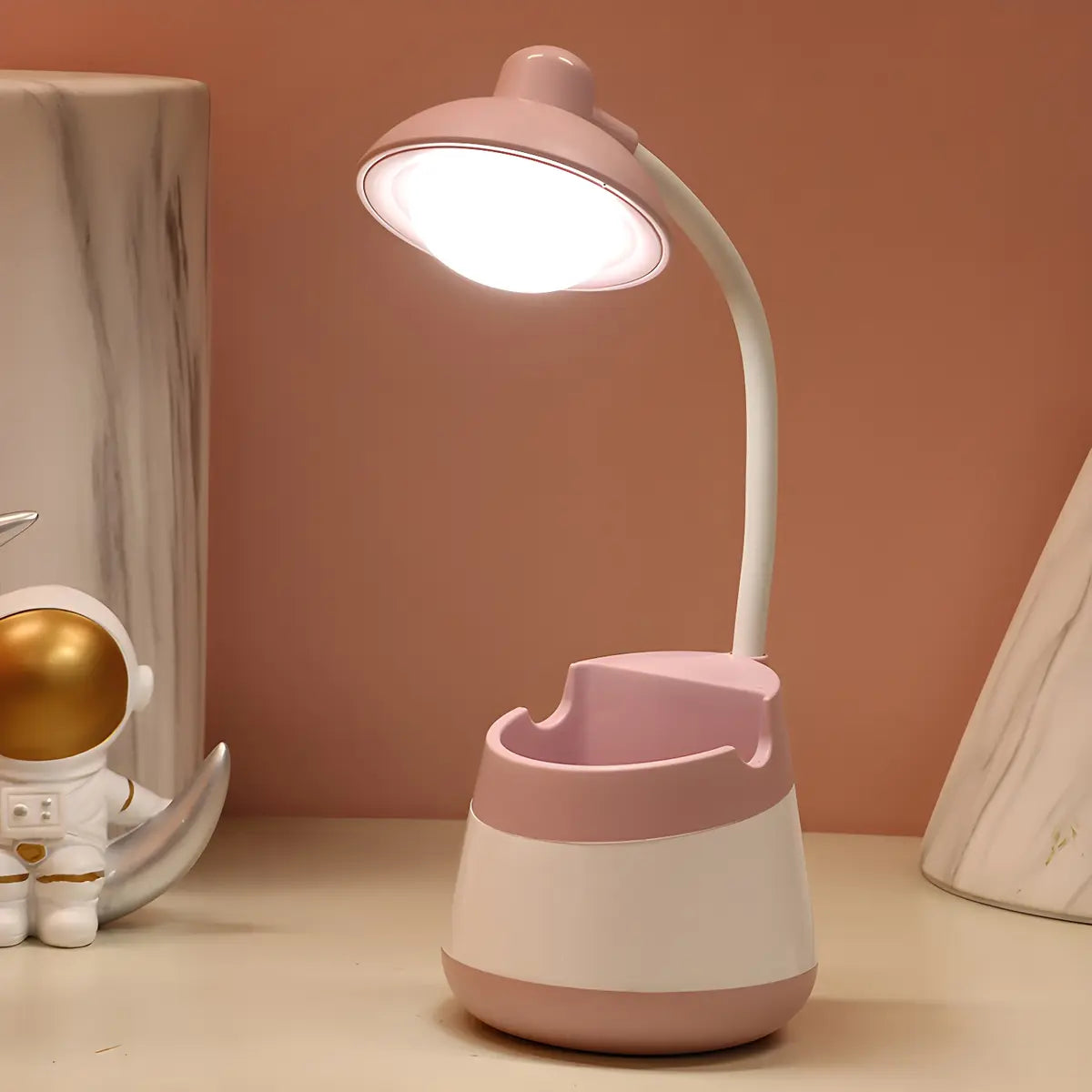 Modern Flexible Desk Lamp with USB Charging, 9 Inch Image - 3