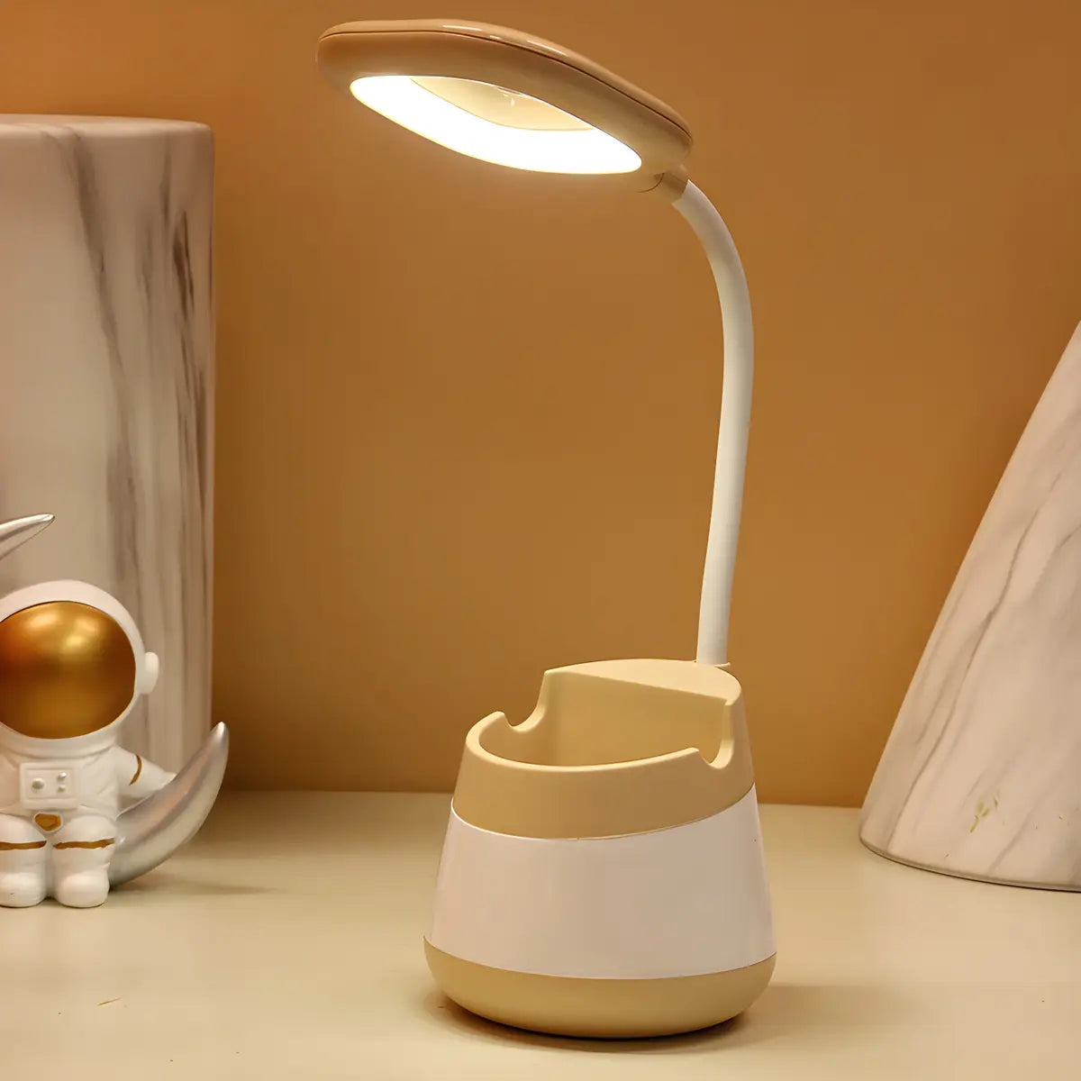 Modern Flexible Desk Lamp with USB Charging, 9 Inch Image - 9